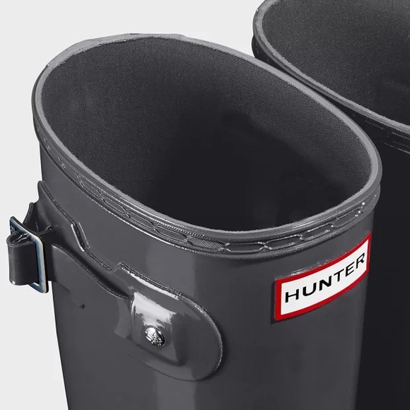 NEW Hunter Originas Tall Gloss Rain Boot in Grey - Picture 4 of 8